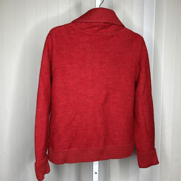 Pendleton Wool Jacket Red Color Boucle Pockets Size M Petite - Picture 6 of 6